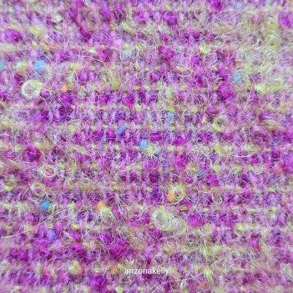 NWOT Wool & Mohair Curly Scarf Avoca Purple Turquoise - Picture 8 of 14